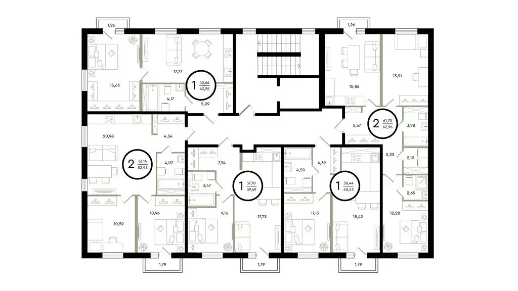 2-комнатная квартира: Тюмень, улица Александра Звягина, 7 (62.96 м) - Фото 1