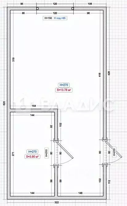 Студия Пензенская область, Пенза проезд 2-й Виноградный, 28 (18.0 м) - Фото 2
