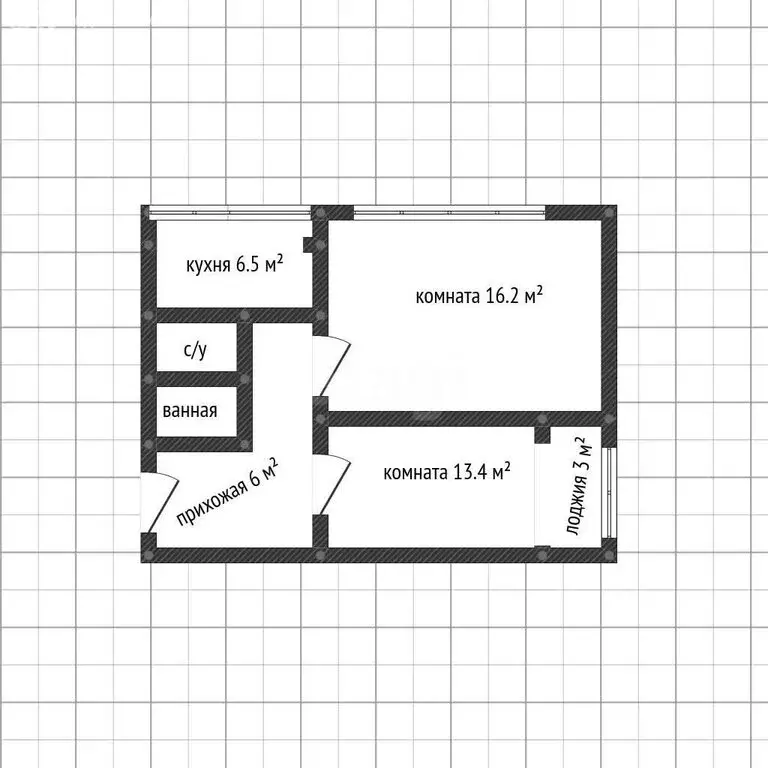 2-комнатная квартира: Майкоп, улица Жуковского, 5 (50.2 м) - Фото 1