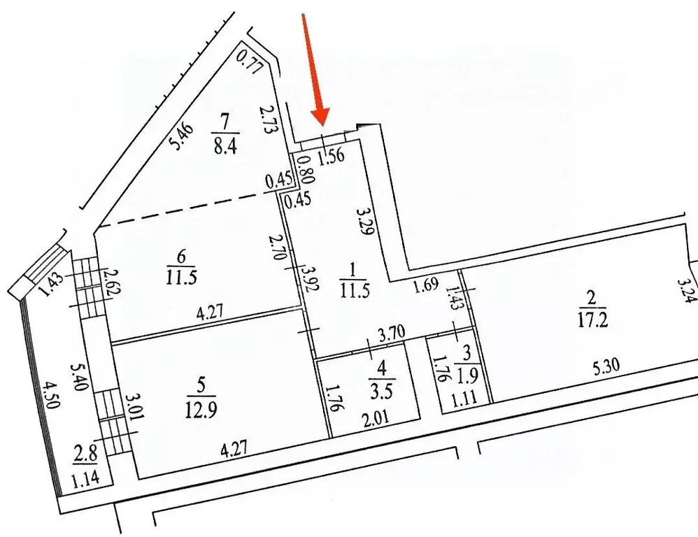 3-к кв. Кировская область, Киров ул. Капитана Дорофеева, 26 (69.7 м) - Фото 2