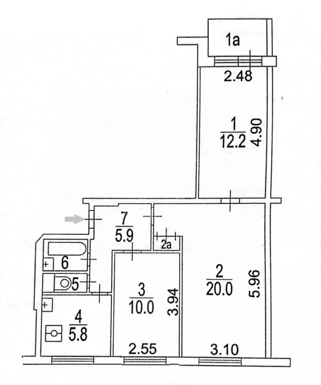 3-к кв. Москва Ореховый бул., 31 (58.0 м) - Фото 1