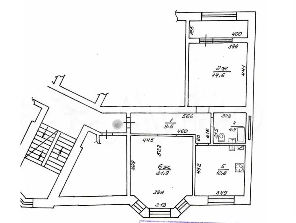 2-к. квартира, 71,7 м, 5/6 эт. - Фото 0