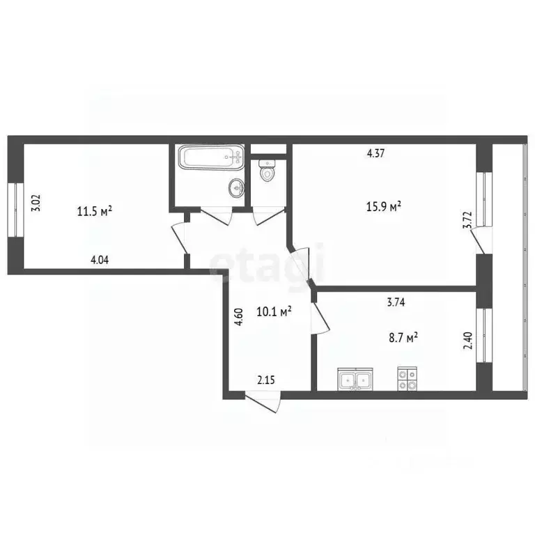 2-к кв. Белгородская область, Белгородский район, Разумное рп ул. 78-й ... - Фото 0