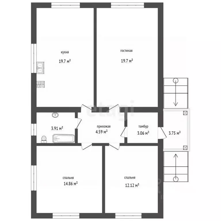 Дом в Ростовская область, Ростов-на-Дону ул. 2-я Форматная (100 м) - Фото 1