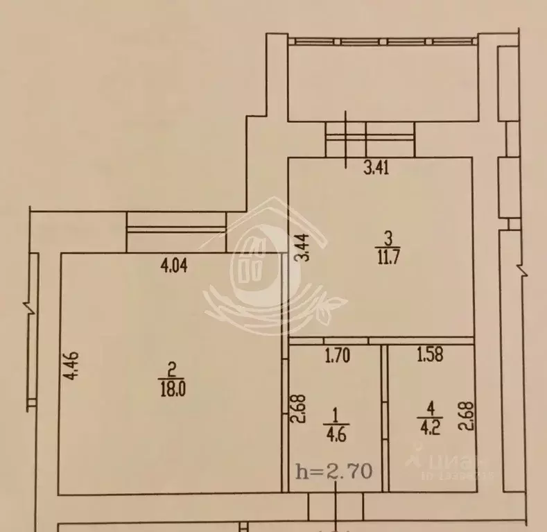 1-к кв. Алтайский край, Барнаул ул. Малахова, 79Ак2 (38.5 м) - Фото 2