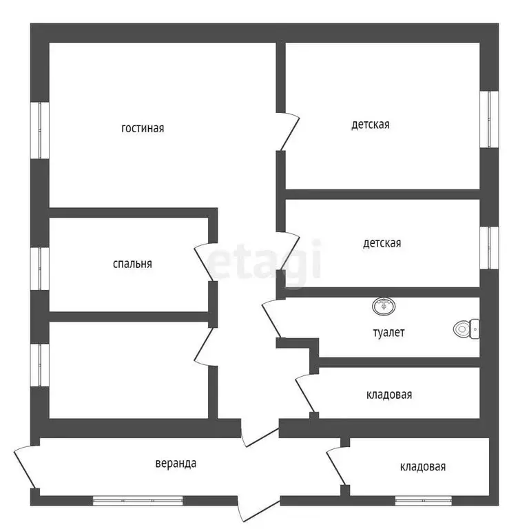 Дом в село Падун, Зелёная улица (112 м) - Фото 2