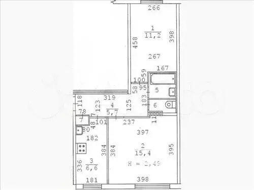 2-к. квартира, 43 м, 5/5 эт. - Фото 0