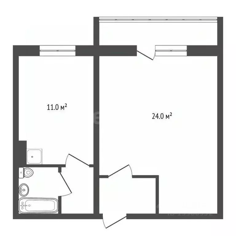 1-к кв. Красноярский край, Красноярск Северный мкр, пер. ... - Фото 1