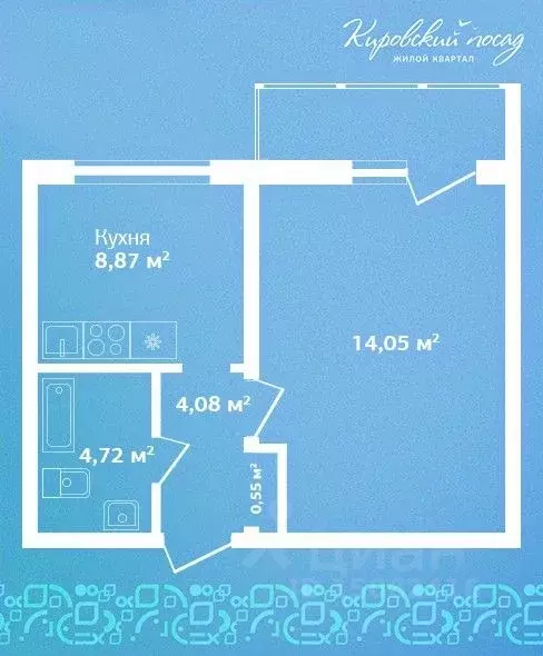 1-к кв. Ленинградская область, Кировск  (32.3 м) - Фото 0