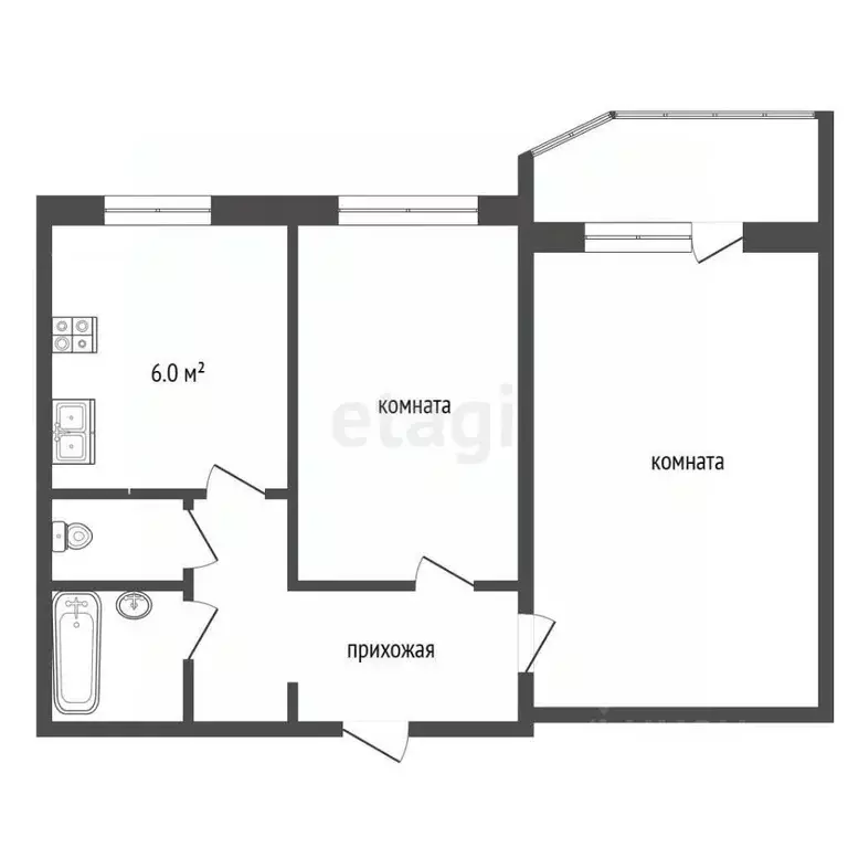 3-к кв. Челябинская область, Коркино ул. 30 лет ВЛКСМ, 37 (61.6 м) - Фото 2