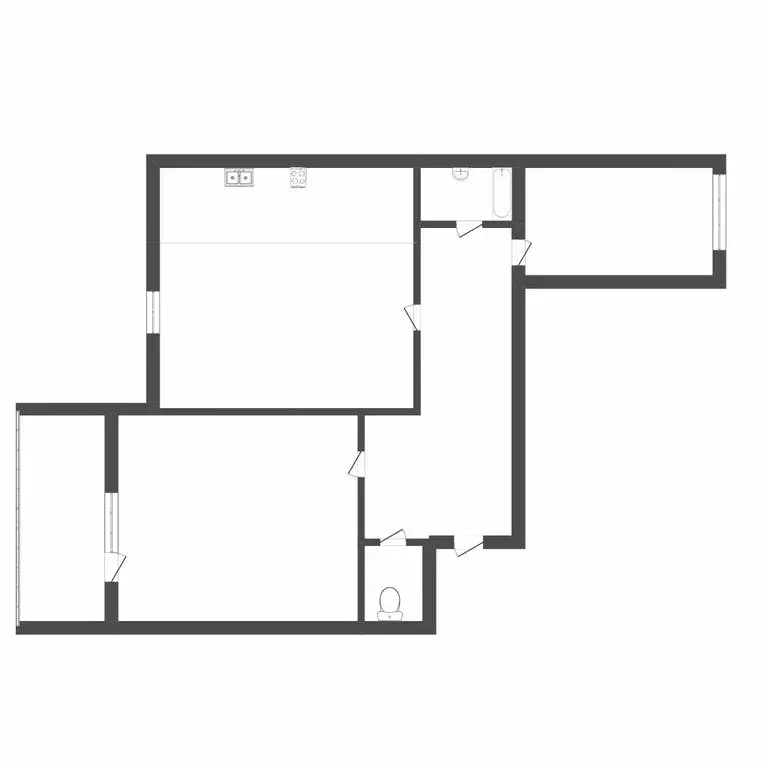 2-комнатная квартира: Тюмень, улица Восстания, 19к3 (58 м) - Фото 0