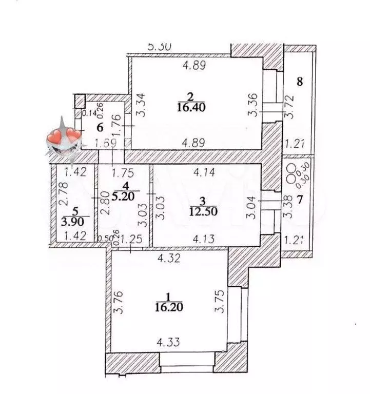 2-к. квартира, 65,5 м, 14/16 эт. - Фото 0