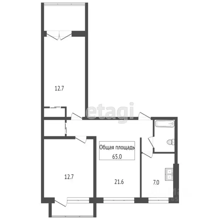 3-к кв. Новосибирская область, Новосибирск ул. Связистов, 5 (60.2 м) - Фото 1