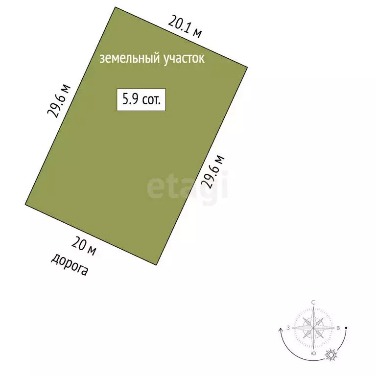 Участок в Симферополь, Калининградская улица (5.9 м) - Фото 1