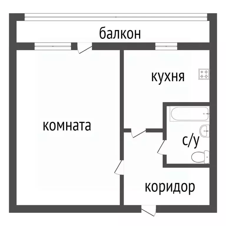 1-к кв. Курганская область, Курган Заозерный жилрайон, 3-й мкр, 12 ... - Фото 2