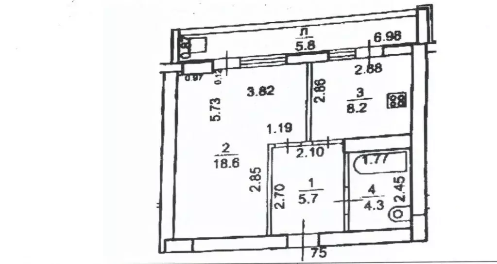 1-к кв. Башкортостан, Уфа просп. Октября, 131 (36.8 м) - Фото 2
