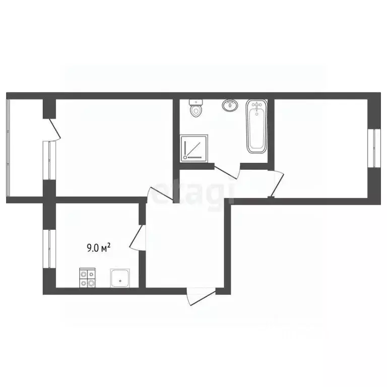 2-к кв. Владимирская область, Муром ул. Артема, 65 (52.3 м) - Фото 2