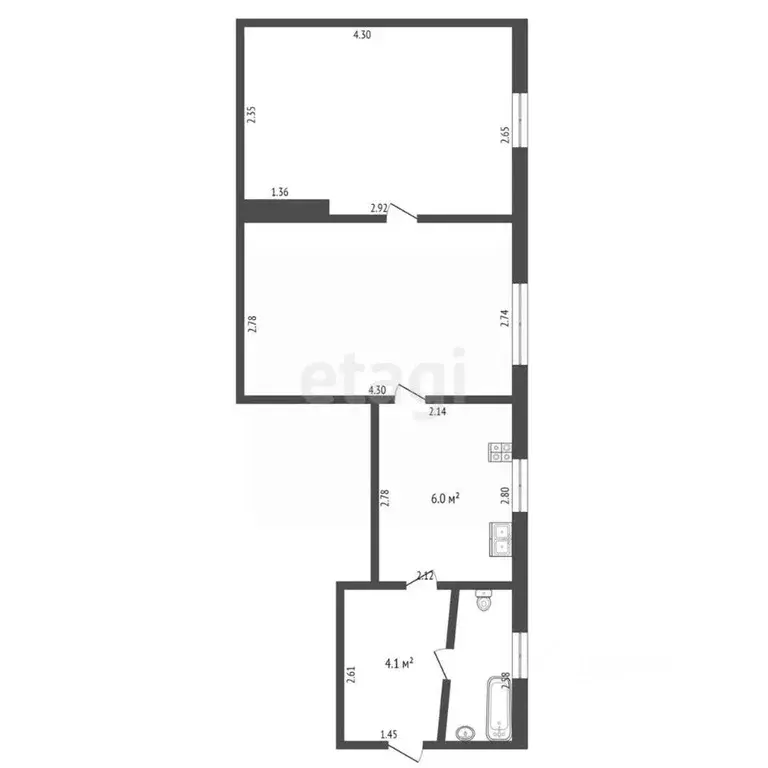 2-к кв. Краснодарский край, Темрюк ул. Розы Люксембург, 13 (35.0 м) - Фото 1