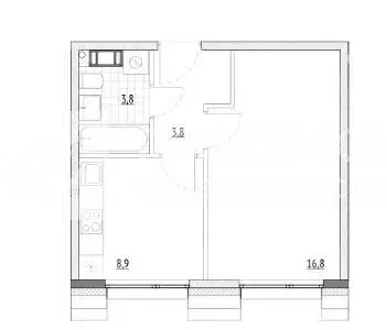 1-комнатная квартира: Зеленоград, улица Александровка, 6 (33.1 м) - Фото 1