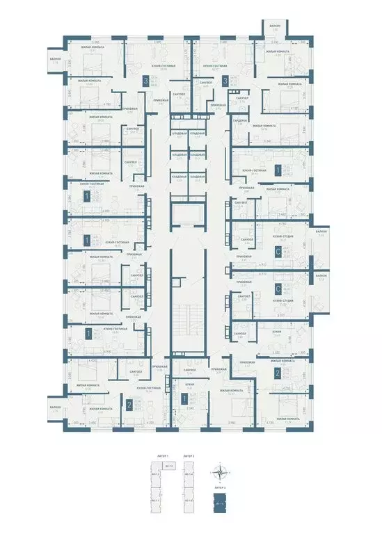 1-комнатная квартира: Краснодар, посёлок Берёзовый, микрорайон ... - Фото 2