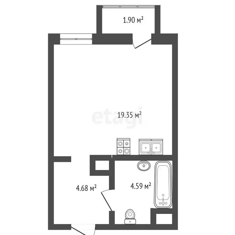 1-комнатная квартира: Ростов-на-Дону, улица Нансена, 109/5 (30 м) - Фото 0