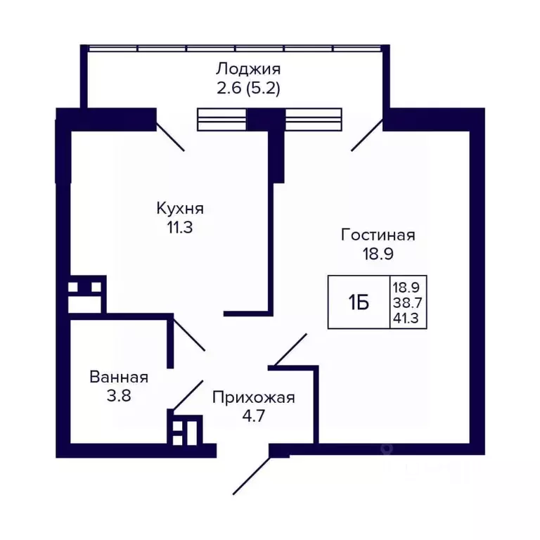 1-к кв. Новосибирская область, Новосибирск ул. Коминтерна, 1с (41.3 м) - Фото 0