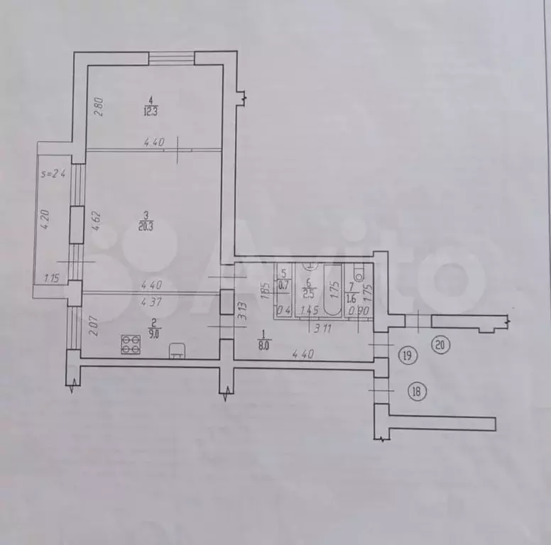 2-к. квартира, 54,4 м, 3/5 эт. - Фото 0