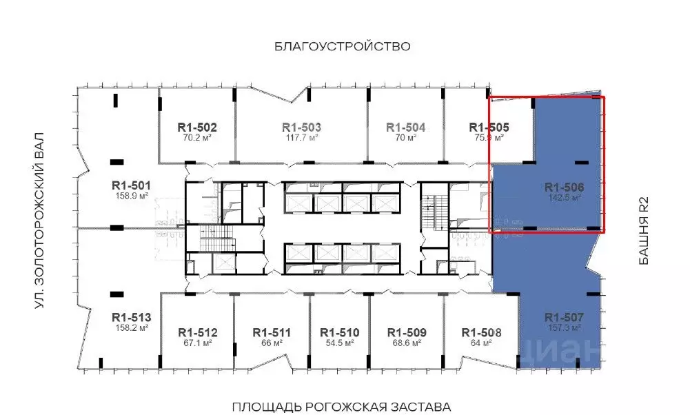 Офис в Москва ул. Золоторожский Вал, 11С1 (143 м) - Фото 1