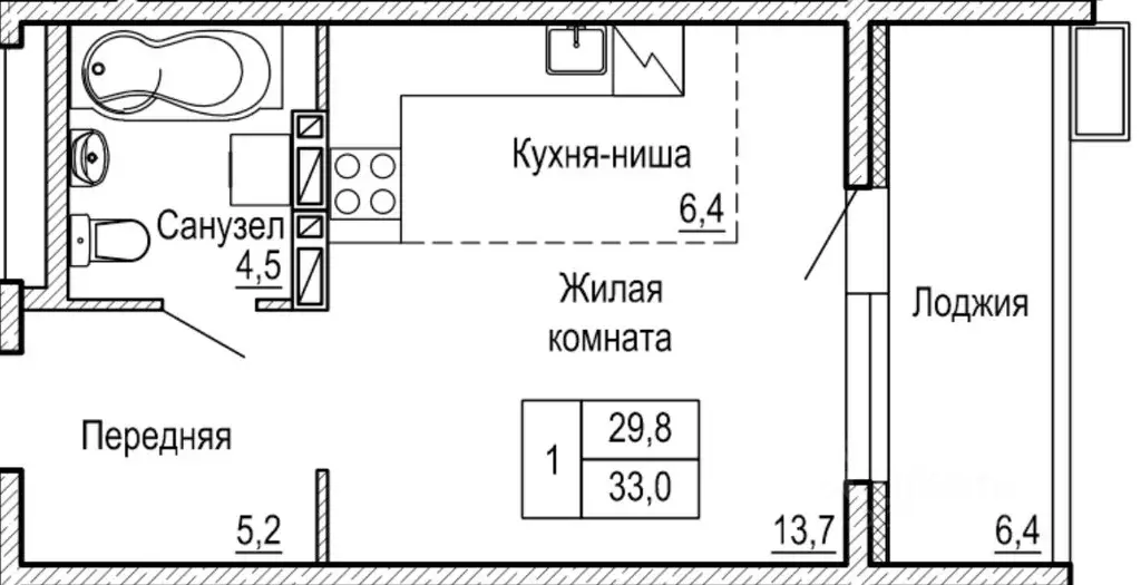 1-к кв. Приморский край, Артем ул. Кирова, 78Бк1 (33.0 м) - Фото 1
