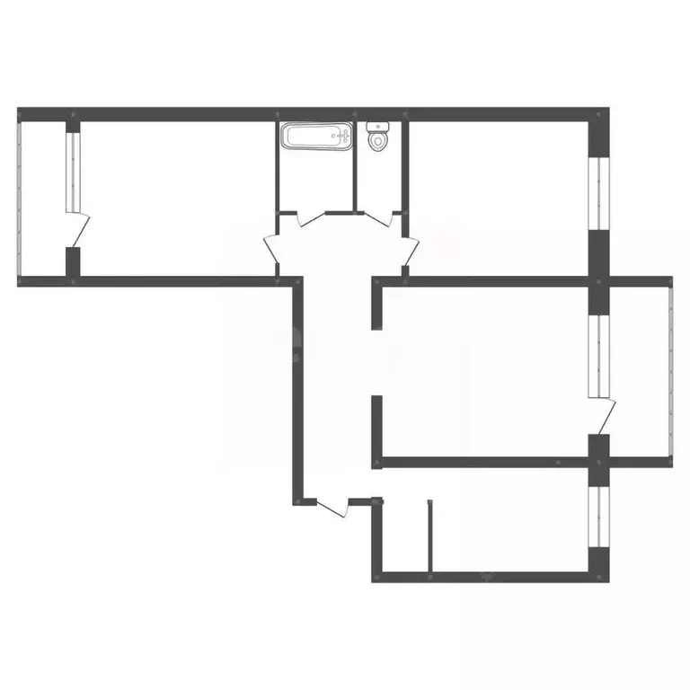3-к кв. Амурская область, Бурейский муниципальный округ, Талакан пгт ... - Фото 2