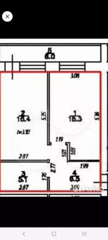 2-к. квартира, 47,5 м, 1/3 эт. - Фото 0