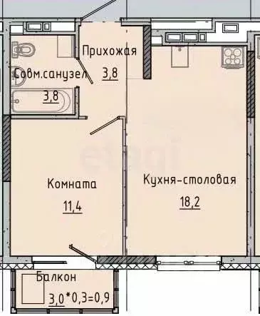 1-к кв. Удмуртия, Ижевск ул. Васнецова, 2к3 (37.0 м) - Фото 2