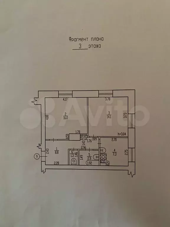 2-к. квартира, 50 м, 3/3 эт. - Фото 0