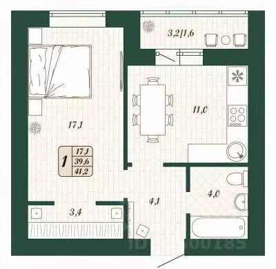 1-к кв. Самарская область, Волжский район, Смышляевка городское ... - Фото 1