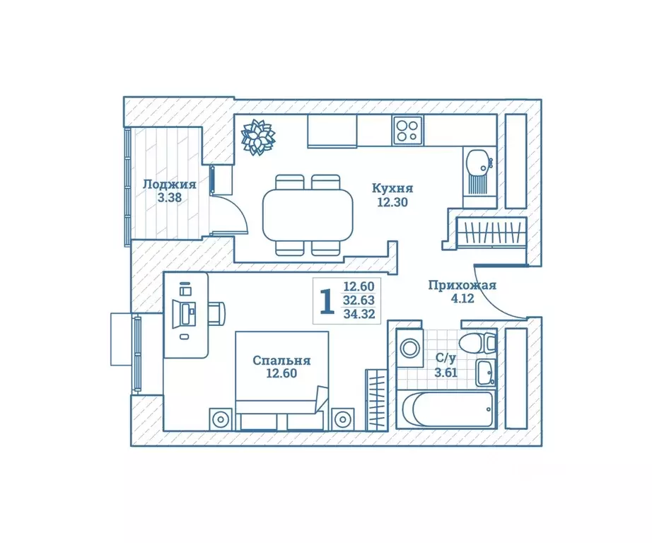 1-к кв. Московская область, Щелково городской округ, Монино пгт ул. ... - Фото 1