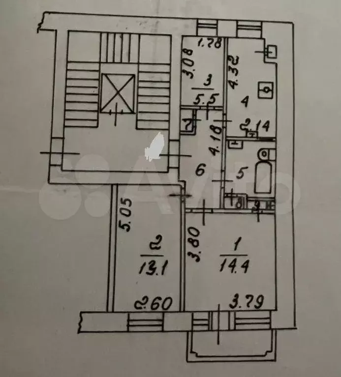 3-к. квартира, 57 м, 3/8 эт. - Фото 0