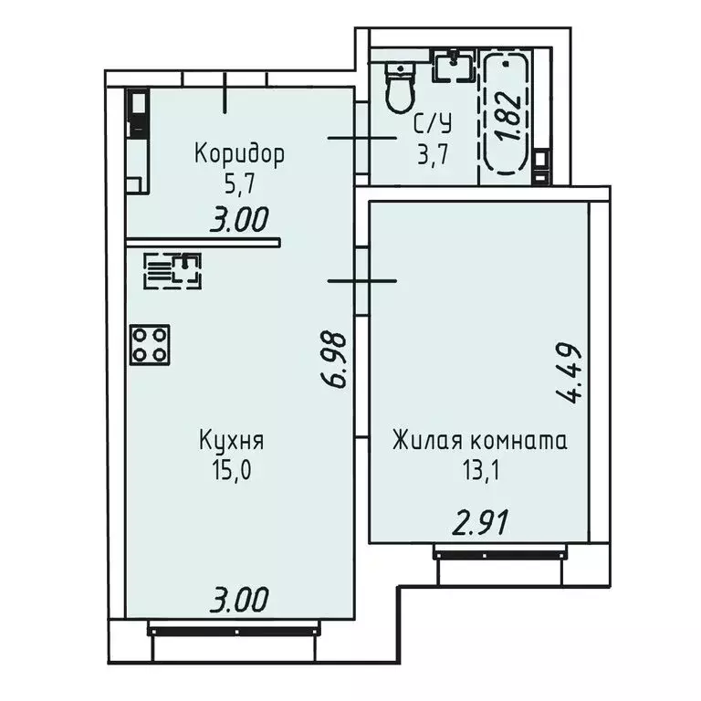 1-комнатная квартира: иркутск, култукская улица, 16 (37.5 м) - Фото 0