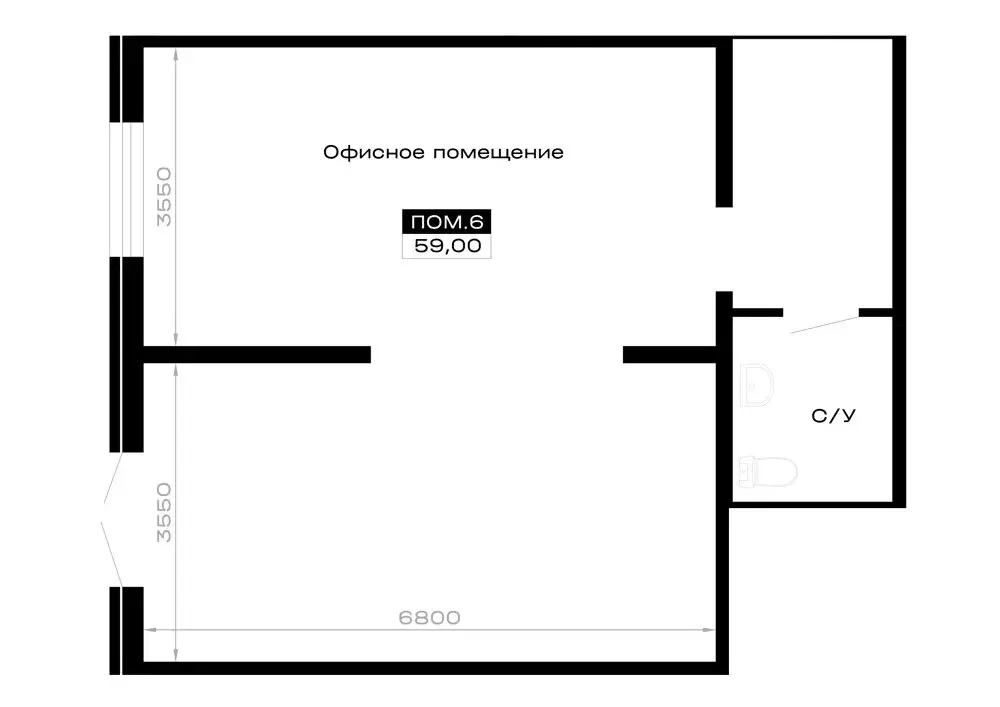 Помещение свободного назначения (59 м) - Фото 2