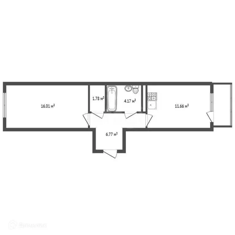 Продаётся 1-к квартира, 40.4 м - Фото 1