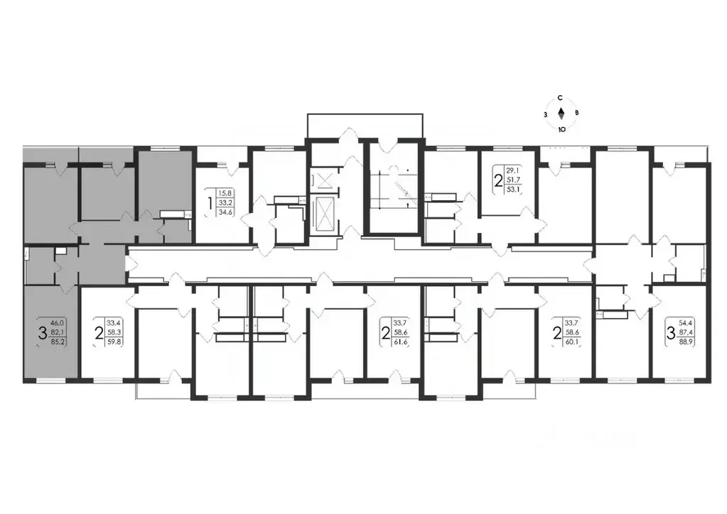 3-к кв. Воронежская область, Воронеж ул. Загоровского, 5/4 (85.2 м) - Фото 1