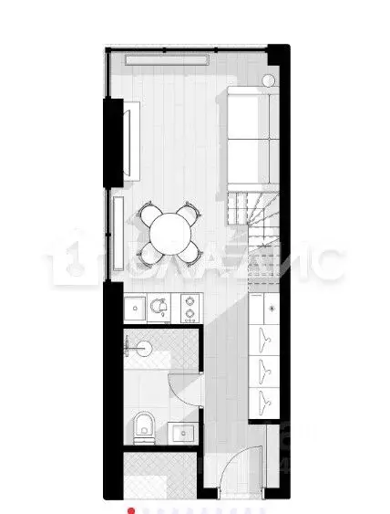 Студия Московская область, Одинцово ул. Чистяковой, 8с2 (24.25 м) - Фото 2