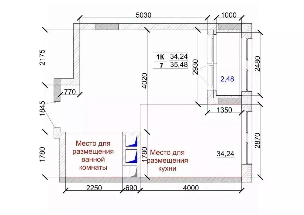 1-к кв. Кемеровская область, Кемерово ул. Дружбы, 9 (35.48 м) - Фото 0
