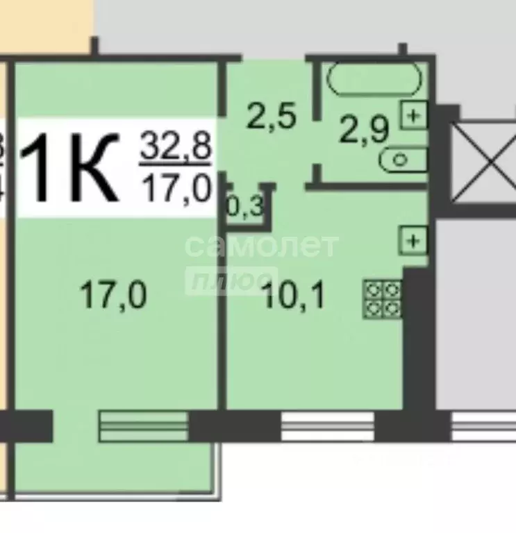 1-к кв. Нижегородская область, Нижний Новгород ул. Мельникова, 30 ... - Фото 2
