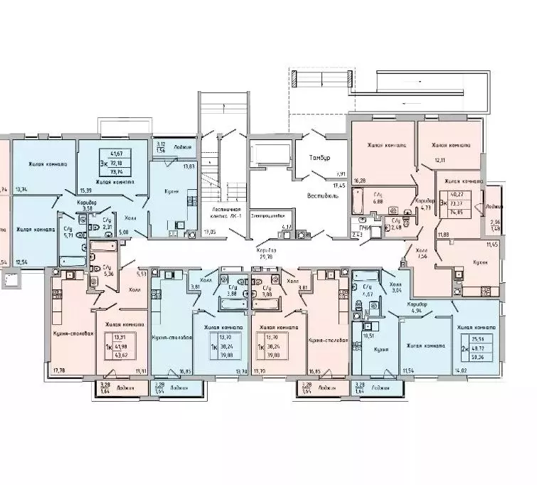 3-к кв. Ростовская область, Батайск ул. Ушинского, 27Ак1 (73.3 м) - Фото 2
