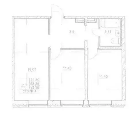 2-комнатная квартира: Мурино, улица Шоссе в Лаврики, 72к1 (53.38 м) - Фото 0