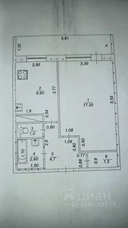 1-к кв. Ульяновская область, Димитровград Московская ул., 28 (36.0 м) - Фото 0