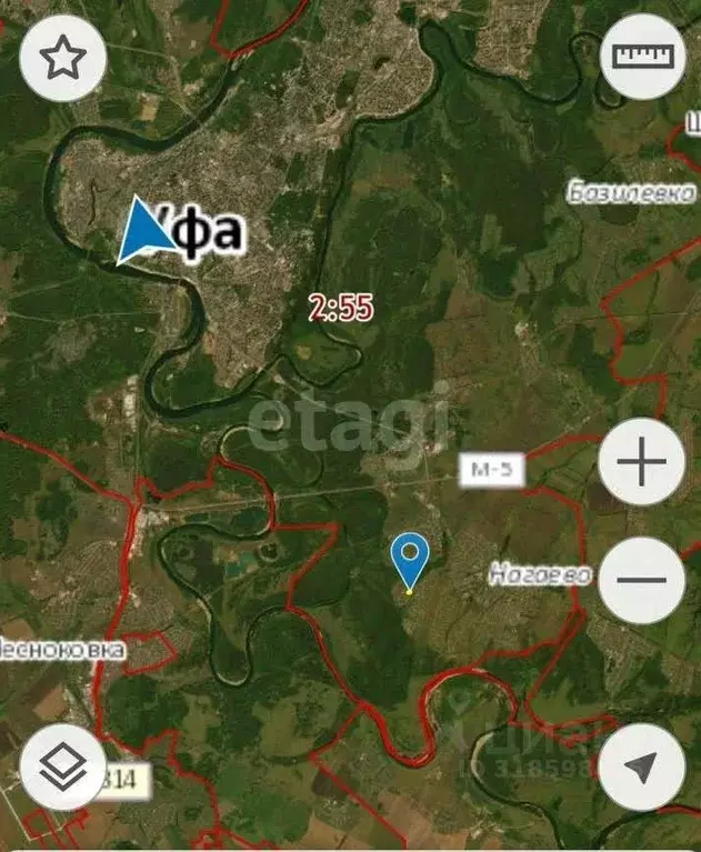 Участок в Башкортостан, Уфа городской округ, с. Нагаево ул. Панорамная ... - Фото 2