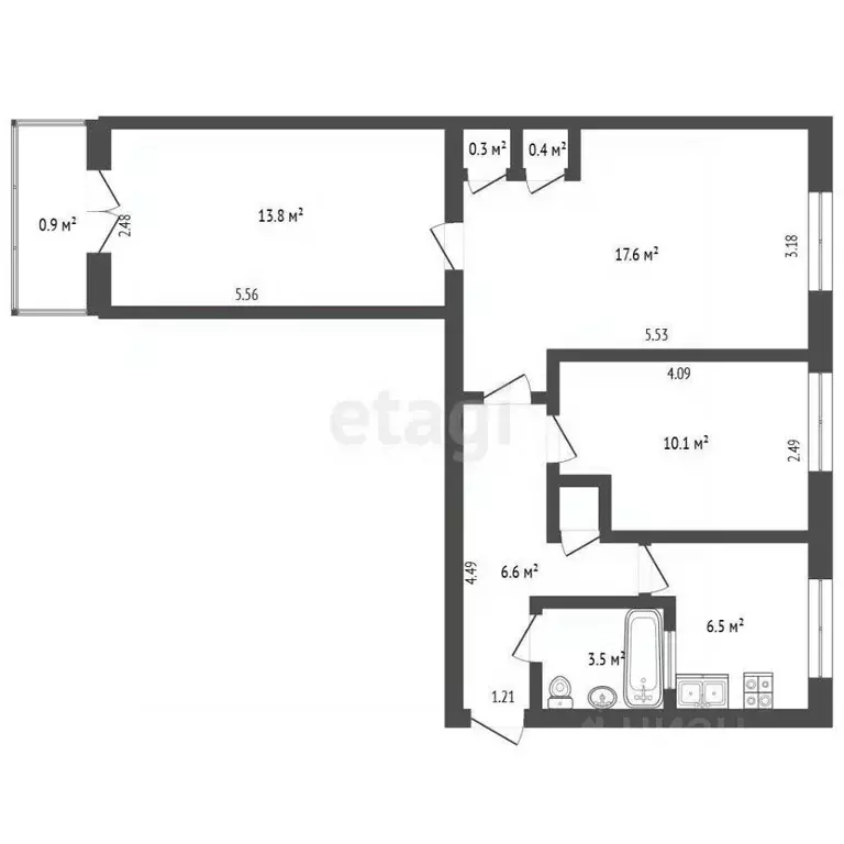 3-к кв. Крым, Саки ул. Советская (60.0 м) - Фото 2