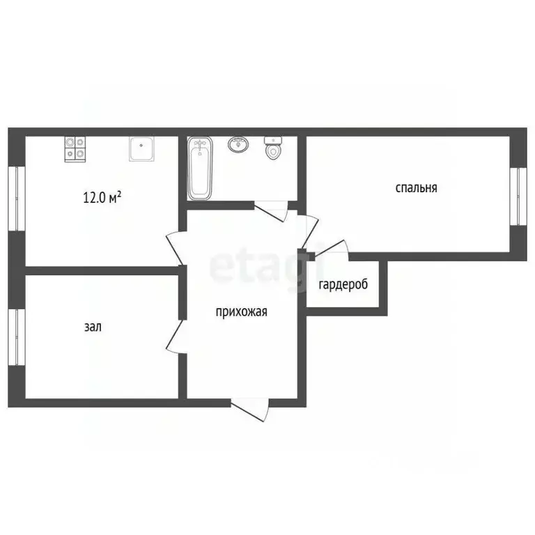 2-к кв. Томская область, Томск Советская ул., 108 (75.0 м) - Фото 2