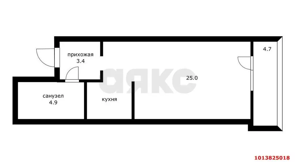 Квартира-студия: Краснодар, улица Героя Хабибуллина, 4 (34.2 м) - Фото 0